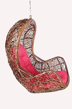 Novelty Cane Art Rattan Scribble Patterned Designer Swing Chair