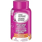 First Response Prenatal Gummy Multivitamin with Folic Acid - Gentle on Stomach - Can Be Used Prior to Conception, During Preg