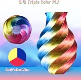 ERYONE PLA Silk 3D Printer Filament 1.75mm Multicolor 250g Red Yellow Blue view 2