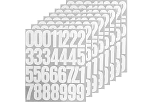 240 Numbers,2-Inch Self-Adhesive Vinyl 0-9 Number Decals Sticker for File Folder, Mailbox,Storage Box, Organizer,Removable,8 