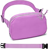 Mini Belt Bag for Women, RFID Small Fanny Pack, Womens Fashion Waist Packs with Extender Strap, Crossbody Bum Bags