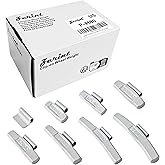 Zerint P Style, Grey, 80 pcs/Box, Clip on Wheel Weights for Steel Wheels, 0.25 oz, 0.5 oz, 0.75 oz, 1 oz 15 pcs Each, 1.25oz,
