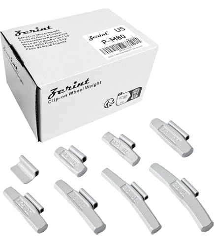 V-PRO P-Style Clip-On Wheel Weights – 50 Pieces, 1.25oz (35g) Each, Lead-Free P125