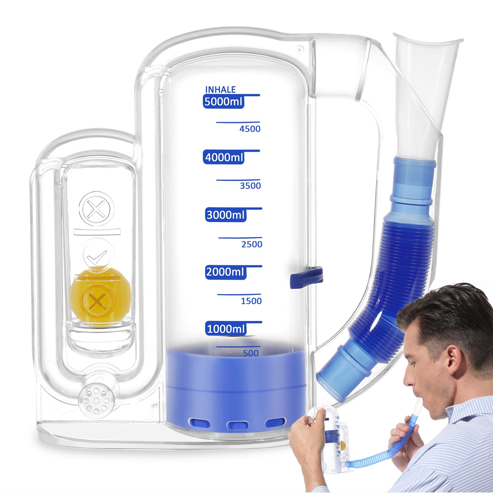 Photo 1 of Incentive Spirometer Adult, Breathing Exercise Device for Lungs, Breathing Trainer