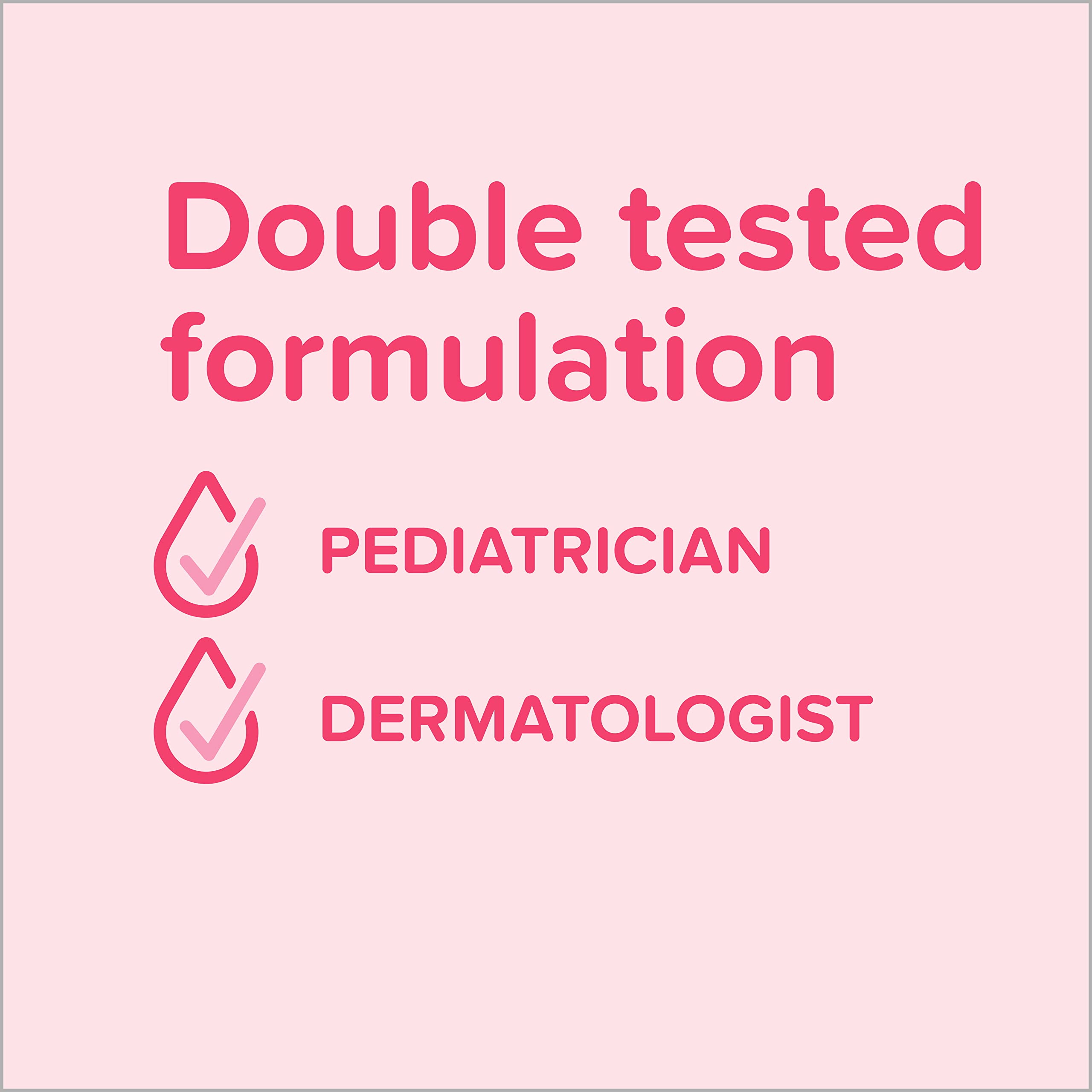 Johnson's Moisturizing Mild Pink Baby Lotion with Coconut Oil for Delicate Baby Skin, Dye-Free, Hypoallergenic & Dermatologist-Tested, Baby Skin Care, 3.4 fl. oz