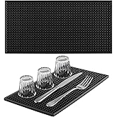 Ninsula 2 Pack Bar Mat, 6" x 12" Bar Mats for Countertop, Non Slip Spill Proof Service Mat, Rubber Dish Drying Mat for Coffee Bar, Bartending, Home Kitchen &amp; Restaurant