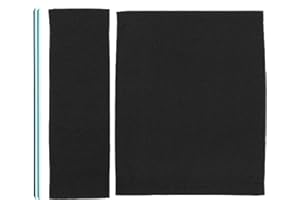 TBACW 1 Set (3pcs) 18''L X 15''W Director Chair Canvas Replacement Cover (with Fiberglass Stick) for Director Chairs (Black)