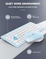TECKNET Mini Wireless Keyboard and Mouse Set 2.4G USB Nano Receiver 12 view 4