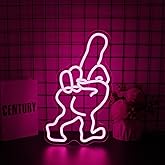 Ebdobgbs Finger Neon Sign Led Neon Lights Neon Signs for Wall Decor Light Up Sign for Birthday Party Club Gift