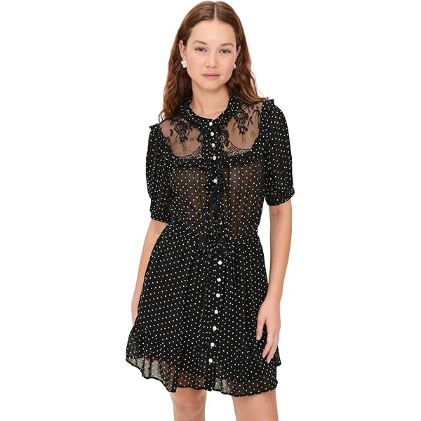 Self Portrait Women's Navy Polka Dot Satin Midi Dress, Navy, 0 at Amazon Women's Clothing store Self Portrait Women's Navy Polka Dot Satin Midi Dress, Navy, 0 at Amazon Women's Clothing store
