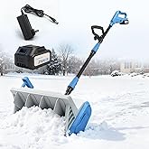 Cordless Snow Shovel,14-Inch Electric Snow Blower, 21V, 4-Ah Battery Powered Snow Removal with Directional Plate, Lightweight