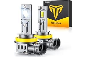 FAHREN H11/H8/H9 Fog Light Bulbs,50000LM Brightness, 6500K Cool White, Plug and Play, 1:1 Halogen Size, IP68 Waterproof, Pack of 2