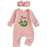 citgeett Baby Girl Newborn Clothes Football Golf Outfit Long Sleeve Romper Jumpsuit Infant Fall Winter Outfits Clothes