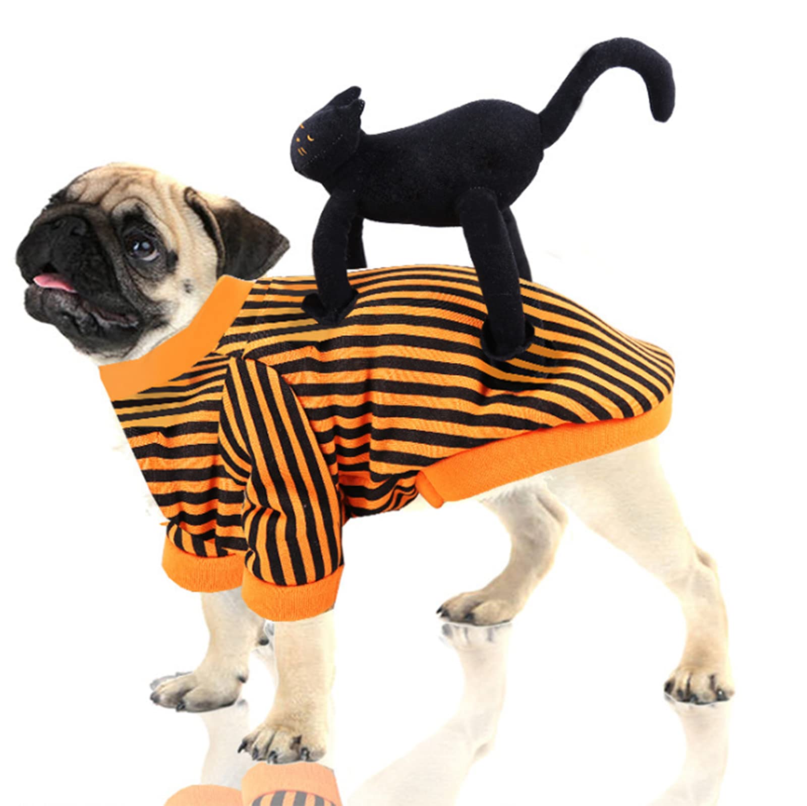 Ranvi Dog Costumes Halloween Funny Pet Dog Suit with Black Cat Cute Puppy Clothes for Halloween Christmas Party Small Dogs and Cats(L)