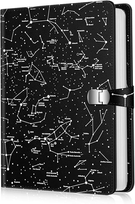 Amazon Com Fintie Photo Album 4x6 Photos 112 Photos Premium Vegan Leather Cover With Snap Fastener Portable Wallet Photo Albums Constellation Home Kitchen