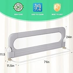 UPGOGO Folding Bed Rail for Toddlers,Baby Bed Rail