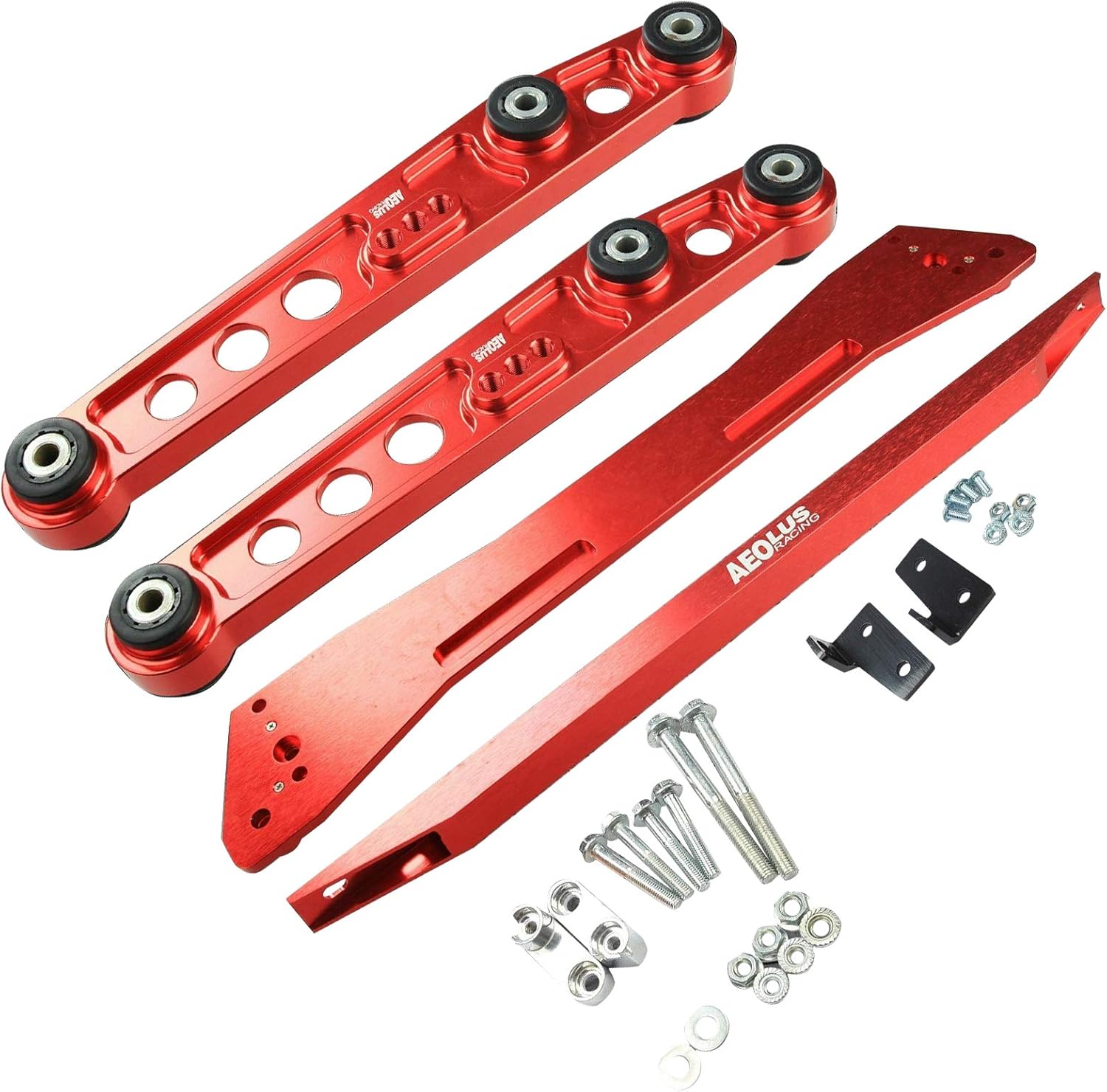 BLACKHORSE-RACING Rear Lower Control Arm Subframe Rear Lower Tie Bar Subframe Brace Arm, Lower Control Arms Suspensio Kit Fit for 1992-1995 Honda Civic Acura Integra EG