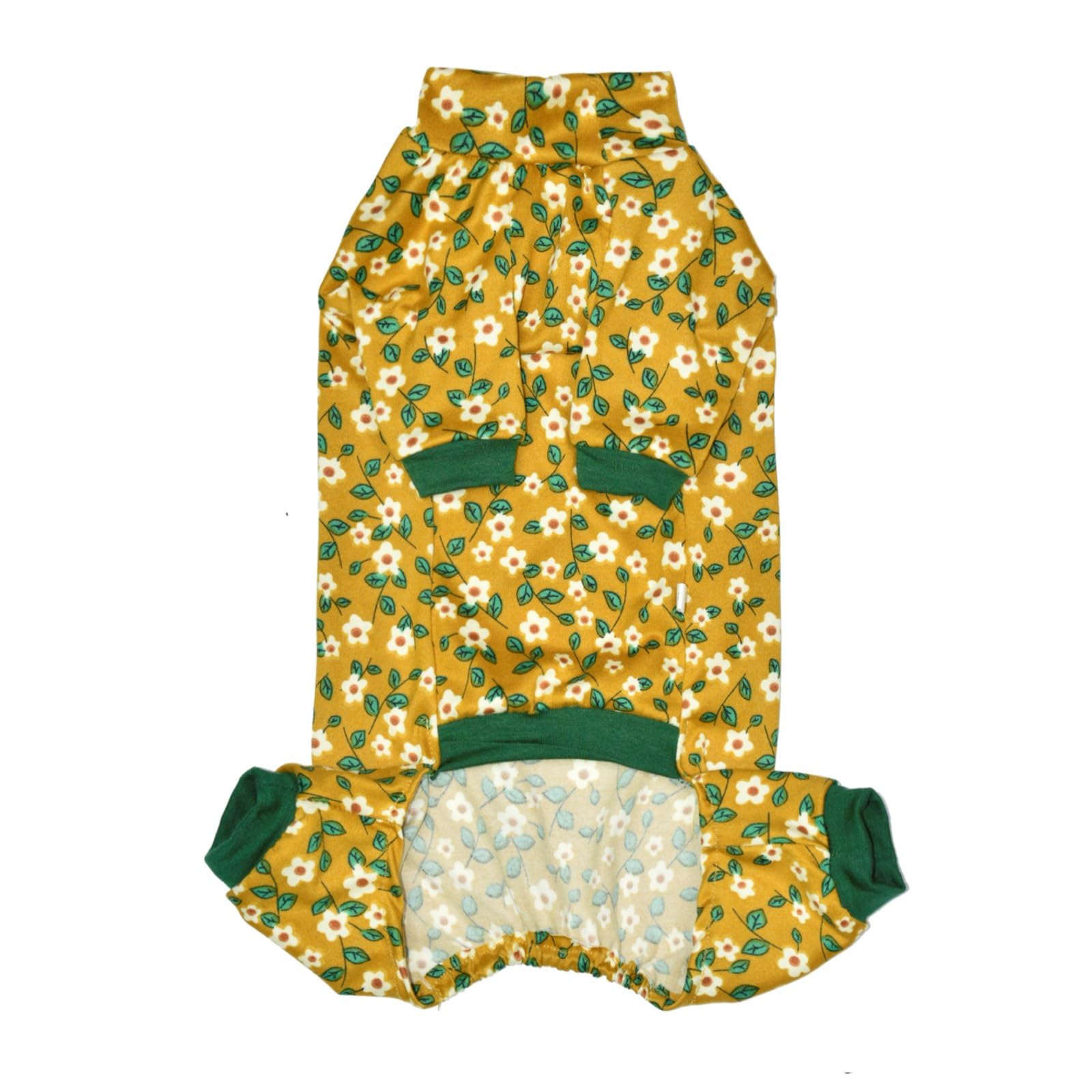 Photo 1 of Sphynx Hairless Cat Four Leg Breathable Summer Spandex Pajamas Elastic Pet Clothes Cat Surgery Recovery Suit Vest Kitten T-Shirts Cats & Small Dogs Apparel (Ginger Pear Blossom, XL (12-14.3 lbs))