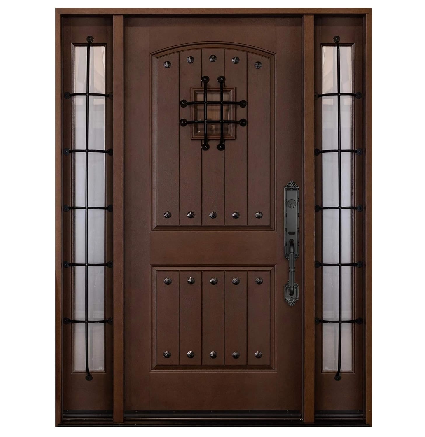 Fiberglass Prehung Front Door With Sidelites Glass Door