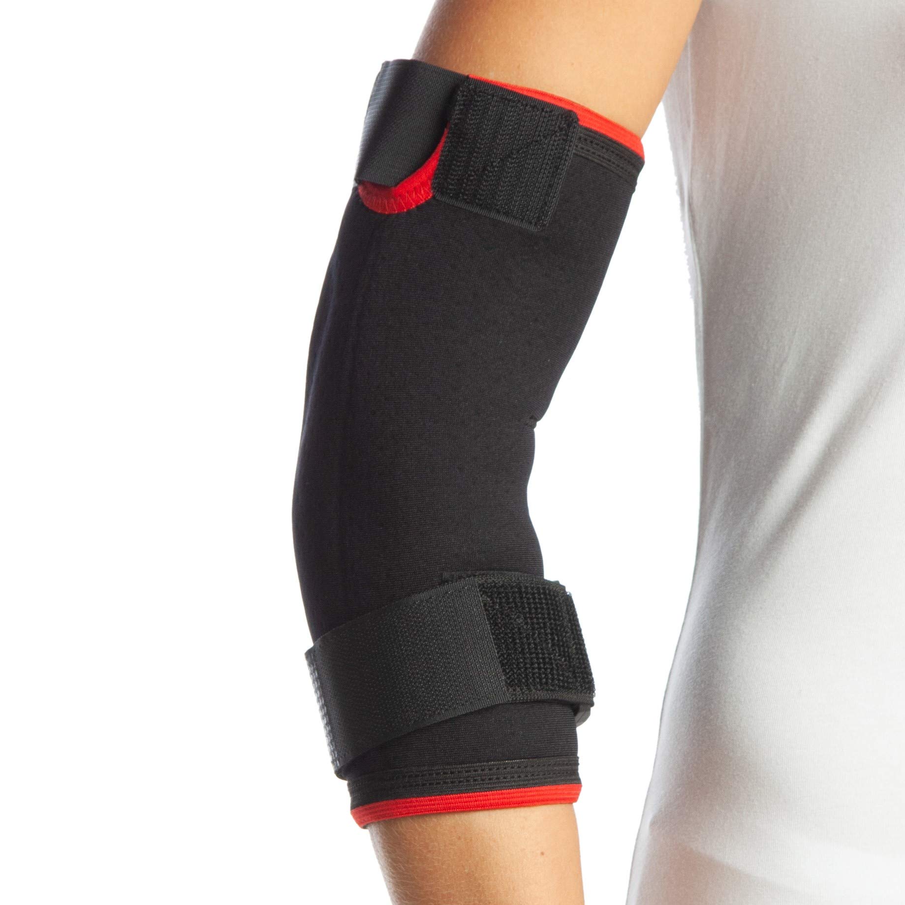 ArmoLine Tennis Elbow Support Brace Gym Epicondylitis Strap Pain Wrap Sleeve Arthritis Sport Arm Guard Golfers Epi Bandage Neoprene Adjustable (L, Left Arm)