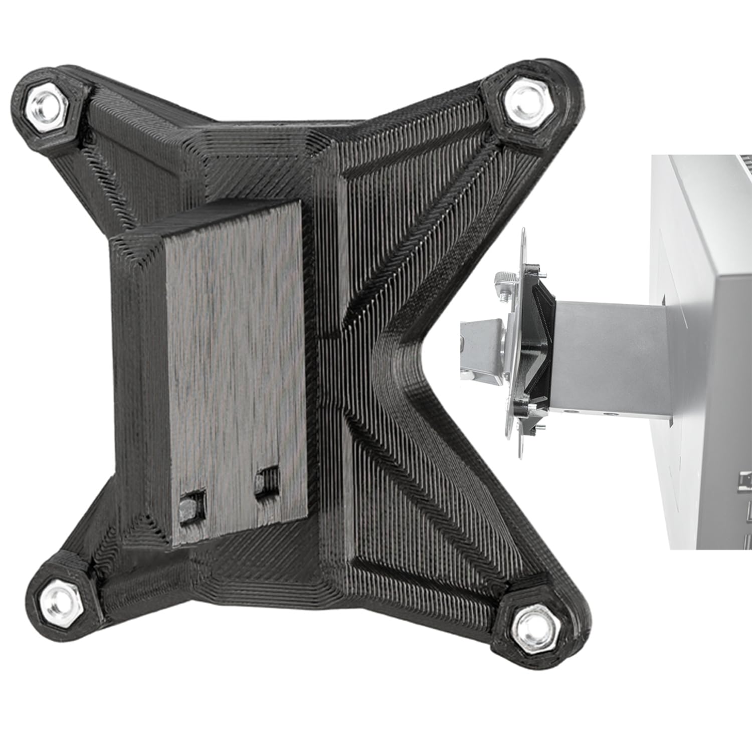 3IDEE VESA Adapter Compatible with HP Omen Monitor - Monitor Mount Adapter 75 x 75 mm - for Monitors without VESA Connection (Omen 27i)