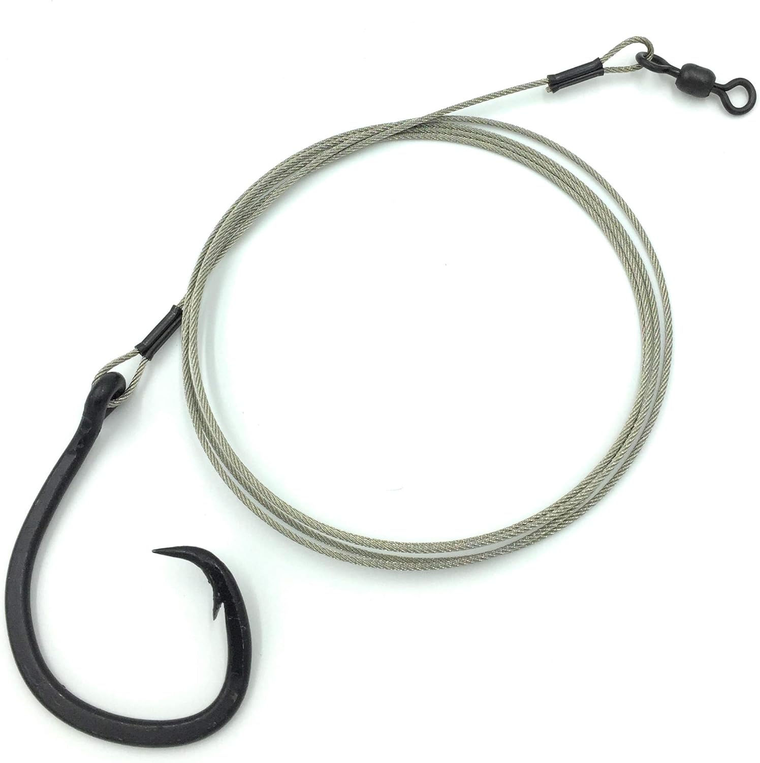 End Game Tackle Company 3 Pack 5' Shark Leader with Carbon Steel Circle Hook