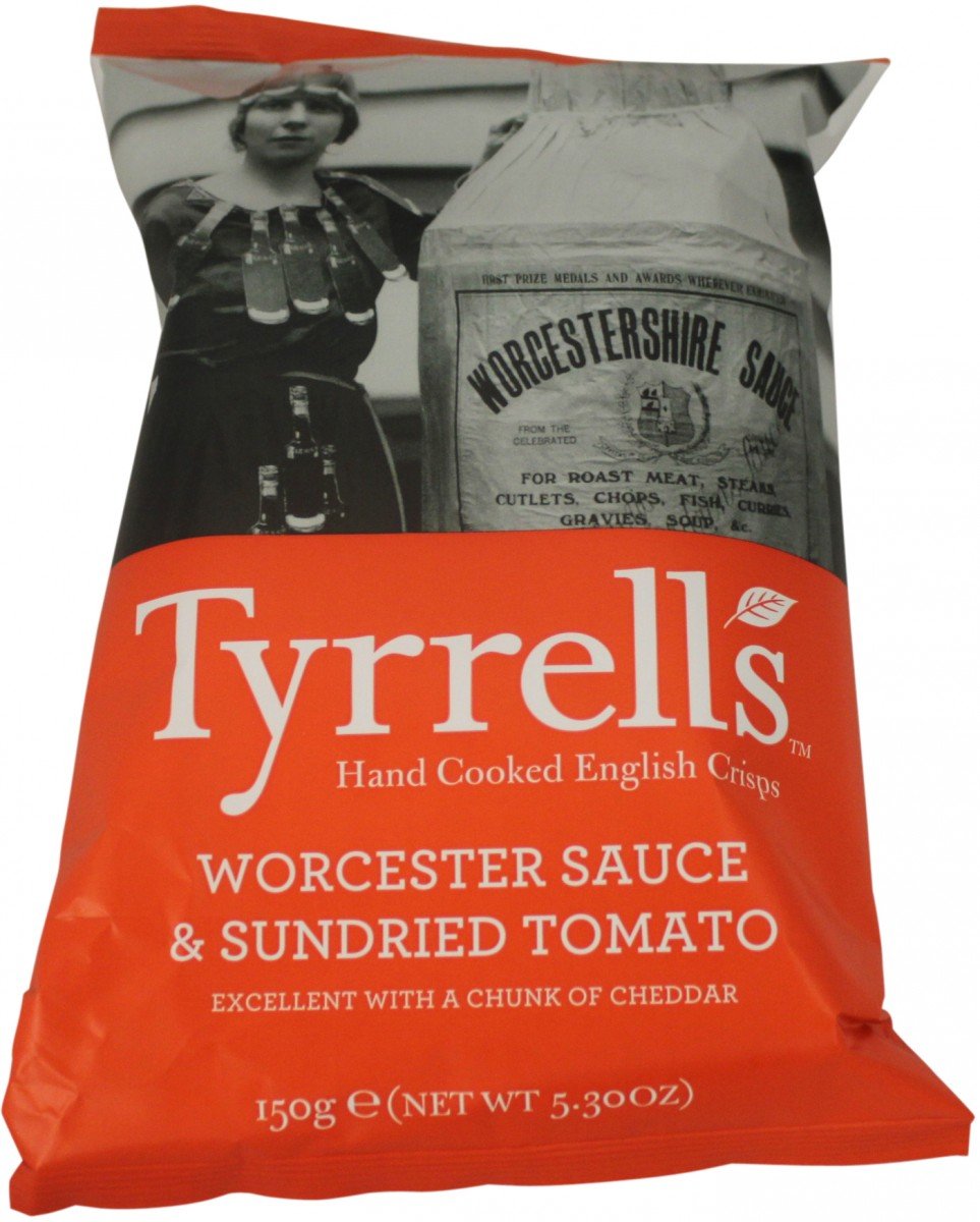 Tyrrells Chips Worcester Sauce & SunDried Tomato 150 g