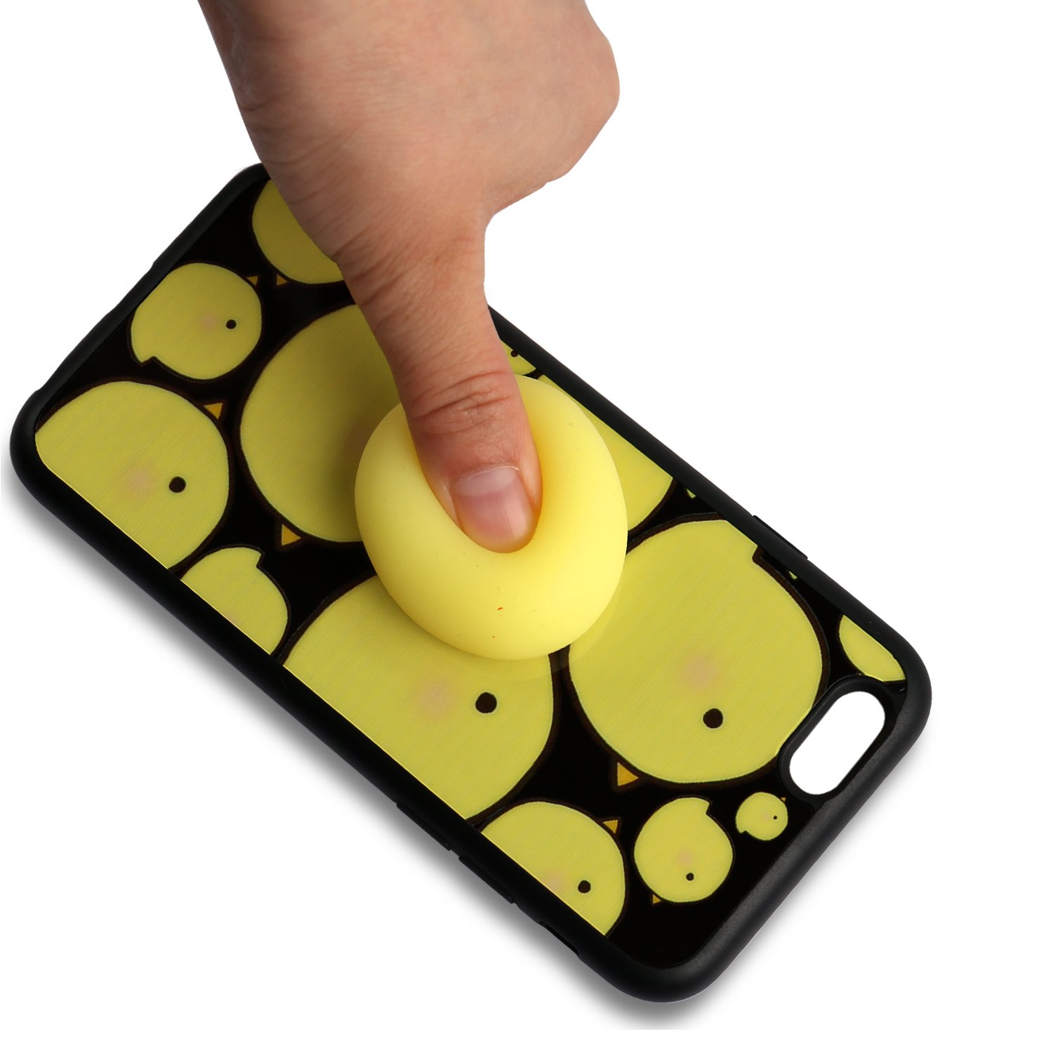 Cute Fashion Fresh Novel Squishy Chick for iPhone 6 6s 6s plus 7 7 plus Case, Lovely 3D Soft Silicone Cartoon Animal TPU Protective Back Phone Case