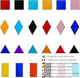 Belle Vous Mosaic Tiles 525 Pc Mixed Coloured Tiles 4 Shapes view 4