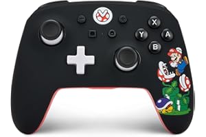 PowerA Enhanced Wireless Controller for Nintendo Switch/Switch 2 / Switch Lite/OLED Model - Mario Mayhem - Gamepad, game controller, Officially Licensed