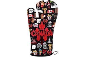 G2TUP Canada Oven Mitt Canada Leaf Oven Glove Canadian Kitchen Glove Canadian Souvenirs Gifts Canada Maple Leaf Gifts (Canada