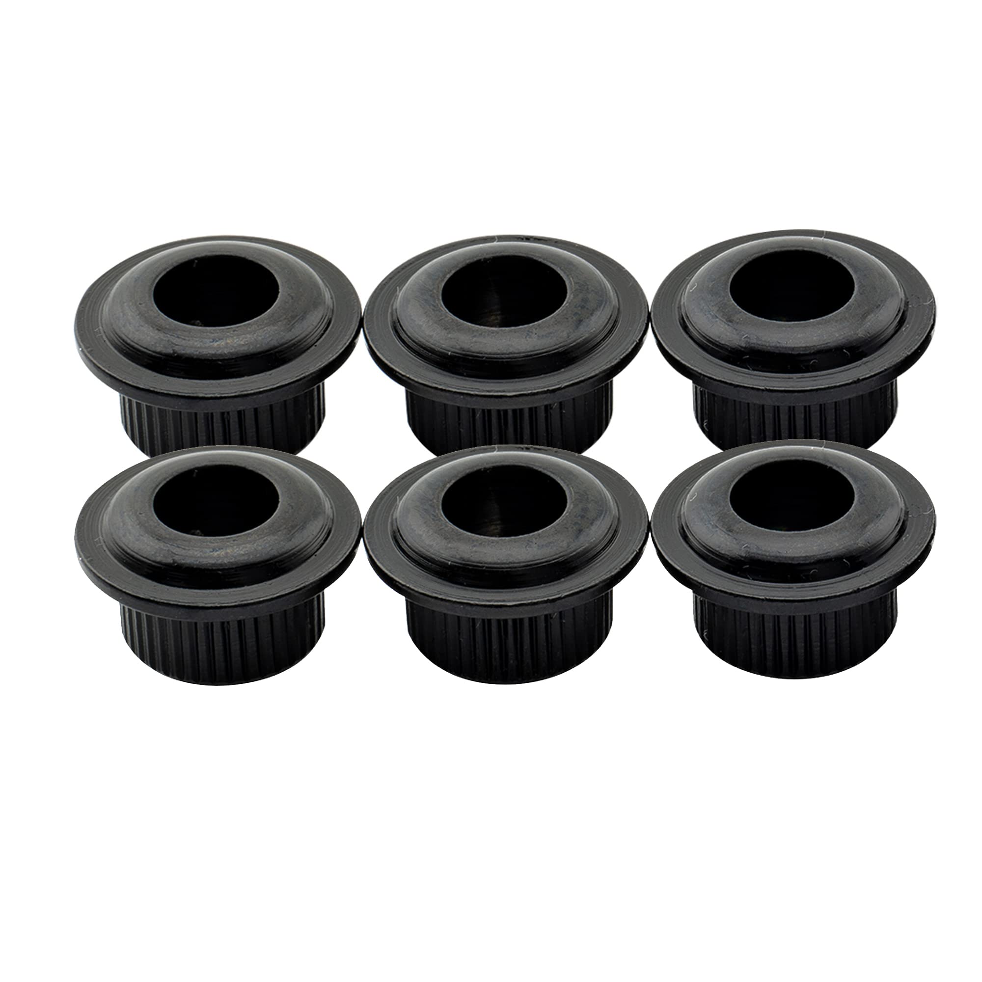 Musiclily Pro 6mm to 10mm Vintage to Modern Sized Guitar Tuner Conversion Bushings Tuning Pegs Adapter Ferrules, Black (Set of 6)