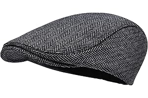 STARANCE Men's Flat Cap Wool Tweed Driving Irish Newsboy Hat