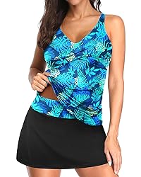 Talisea Womens Tankini Bathing Suits with Skirt Two