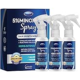 5% Minoxidil Hair Growth for Men and Women: Extra Strength Minoxidil and Biotin Beard Regrowth (2 Fl Oz, Spray 3pcs)