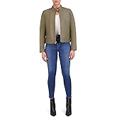 Cole Haan Women's Zip Front Fully Lined Leather Coat