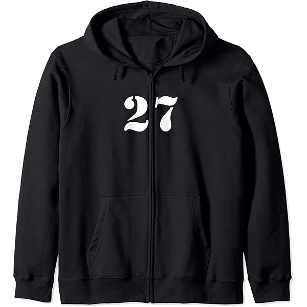Amazon.com: Twenty Seven Number 27 Numbered Zip Hoodie : Clothing