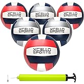 Xcello Sports Volleyball with Pump Navy/Silver, Navy/Red (Pack of 12)