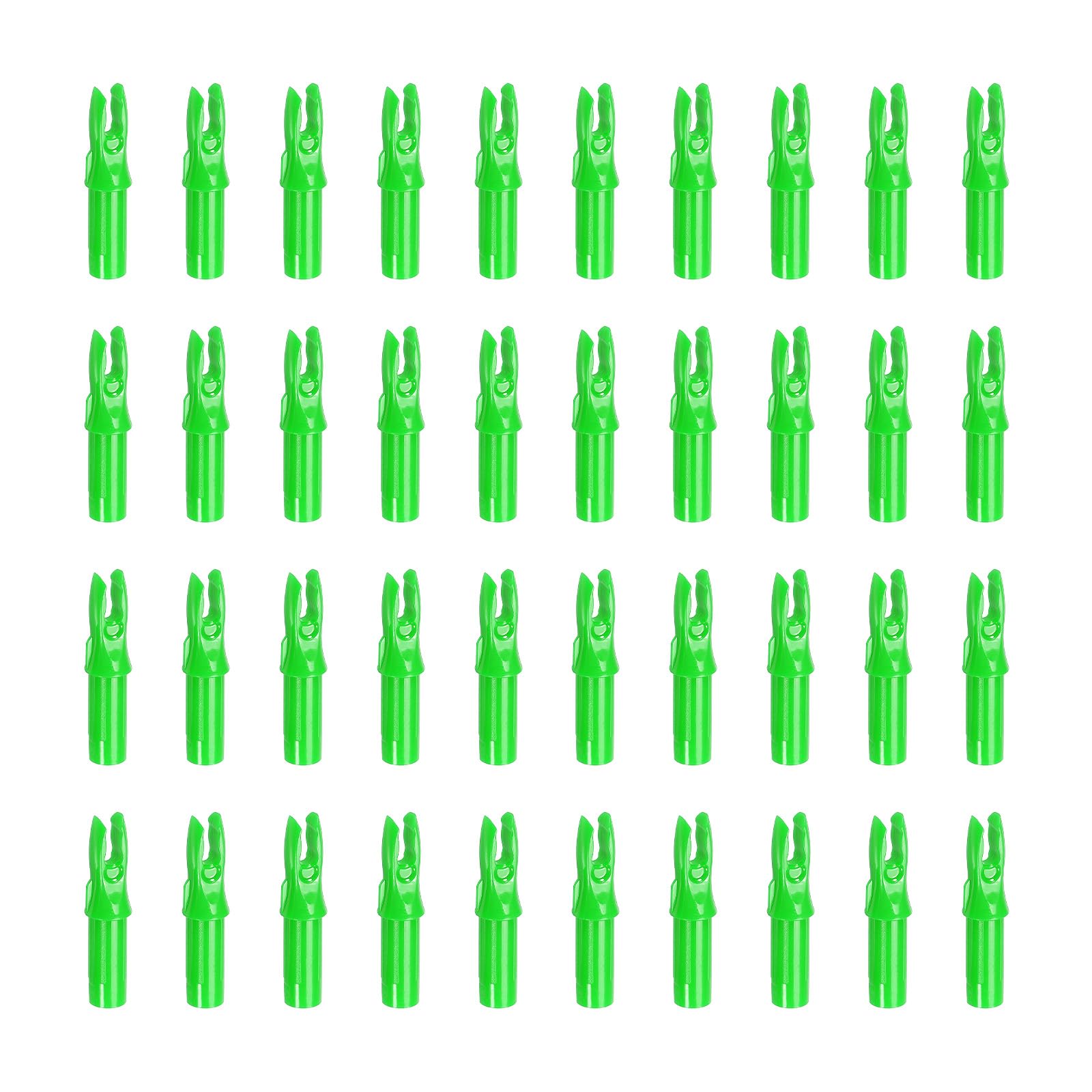 PATIKIL Archery Arrow Nocks 6.2mm 0.244", 40 Pack Insert Arrow Nock Replacement for Shooting, Green