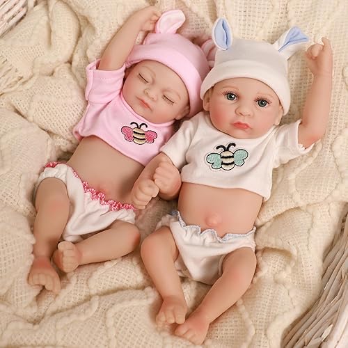 Kaydora 10 Inches Realistic Twins Baby Doll with Clothes