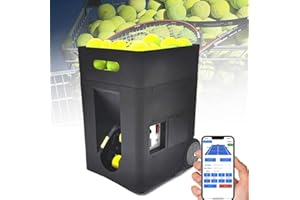 Tennis Ball Machine - Automatic Tennis Ball Launcher for Training and Practice, Pre-Programmed and Custom Drills, Remote & AP