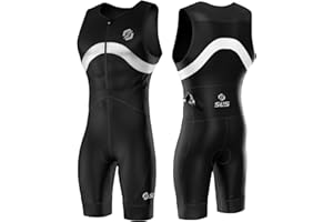 SLS3 Triathlon Suits Mens - Premium Trisuit Triathlon Men - Sleeveless, Quick Drying Tri Kit with Large Back Pocket
