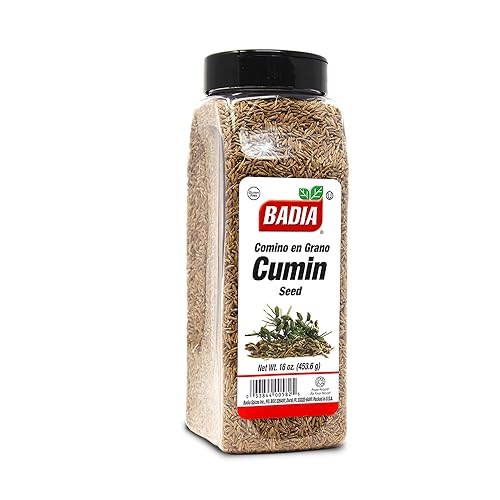 Badia Cumin Seeds, 16 oz - Whole Comino Seeds, Aromatic Flavor for Cooking, Spice Blends & Seasonings