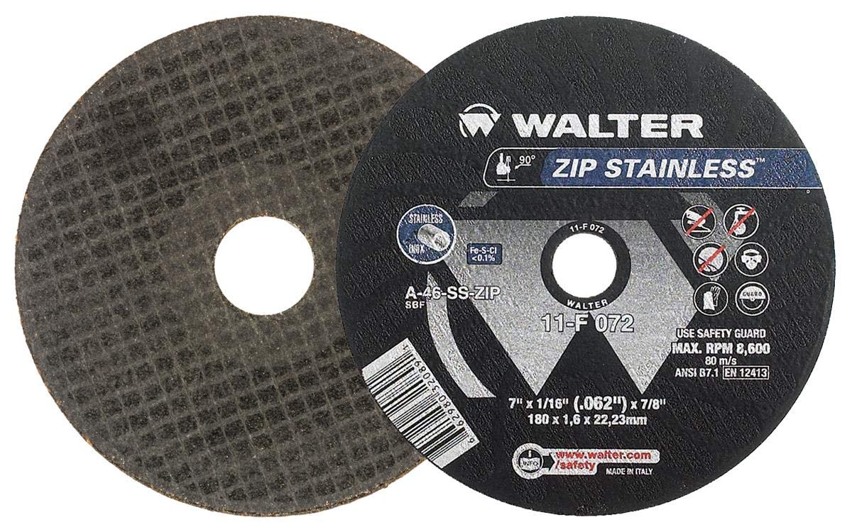 Walter ZIP Wheel Type 27 6" X 5/64" X 7/8" 11 T862 Pack of 25 CutOff Wheels Metalworking