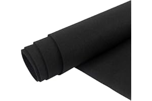 JOYOTO 87 * 78Inch 4.23OZ Non-woven Fabric Automotive Carpet Waterproof, 0.8mm Tear Resistance Car Carpet Upholstery Fabric Replacement for Trunk Liner Under Pad Cove Stain Resistant Carpet Liner(Black)