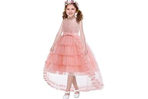 VORLITS Flower Costumes Dress Elegant Party Gowns Sleeveless Tutu Tulle High Low Pageant Dress Wedding Party