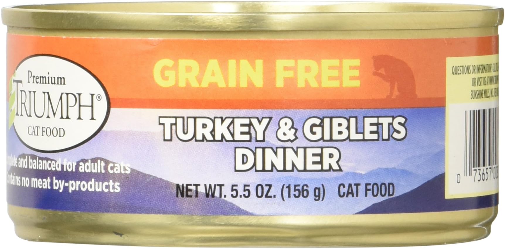 Triumph Pet Industries 486089 Grain Free Canned Cat Food Turkey/Giblets, 5 Oz