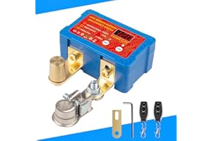 TAINECTC Battery Kill Switch for Car - Remote Battery Disconnect Switch 12V/24V 140A with LED Voltage Display | Anti-Theft & Battery Drain Protection | Compact Design for Vehicles Battery Up to 100AH