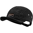 Croogo 5 Panel Short Brim Baseball Cap Soft Trucker Hats Short Bill Cadet Caps Casual Umpire Dad Hats Snapback Hats for Men