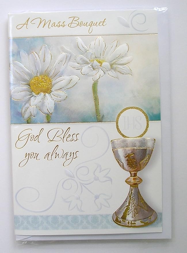 A Mass Bouquet Card God Bless you Always Mass Intentions Catholic